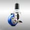 Service Caster 3 Inch 316SS Blue Polyurethane Swivel 1-1/2 Inch Expanding Stem Caster Brake SCC-SS316EX20S314-PPUB-BLUE-TLB-112 - alternate 1
